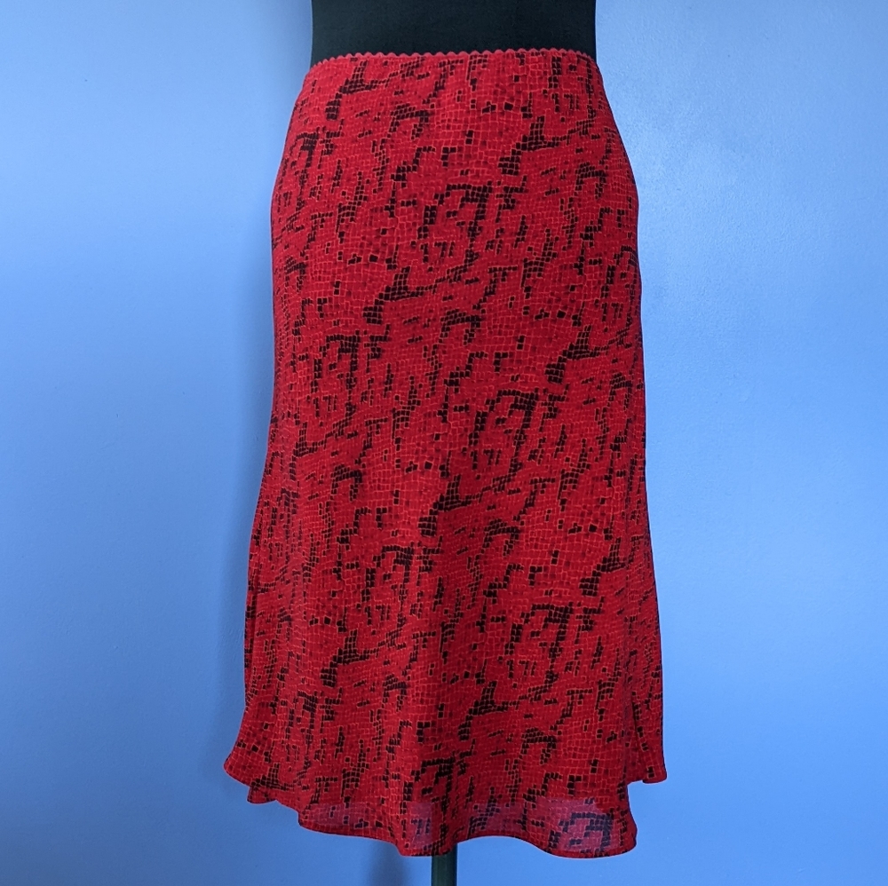 NY&Co Snakeskin Print Midi Skirt